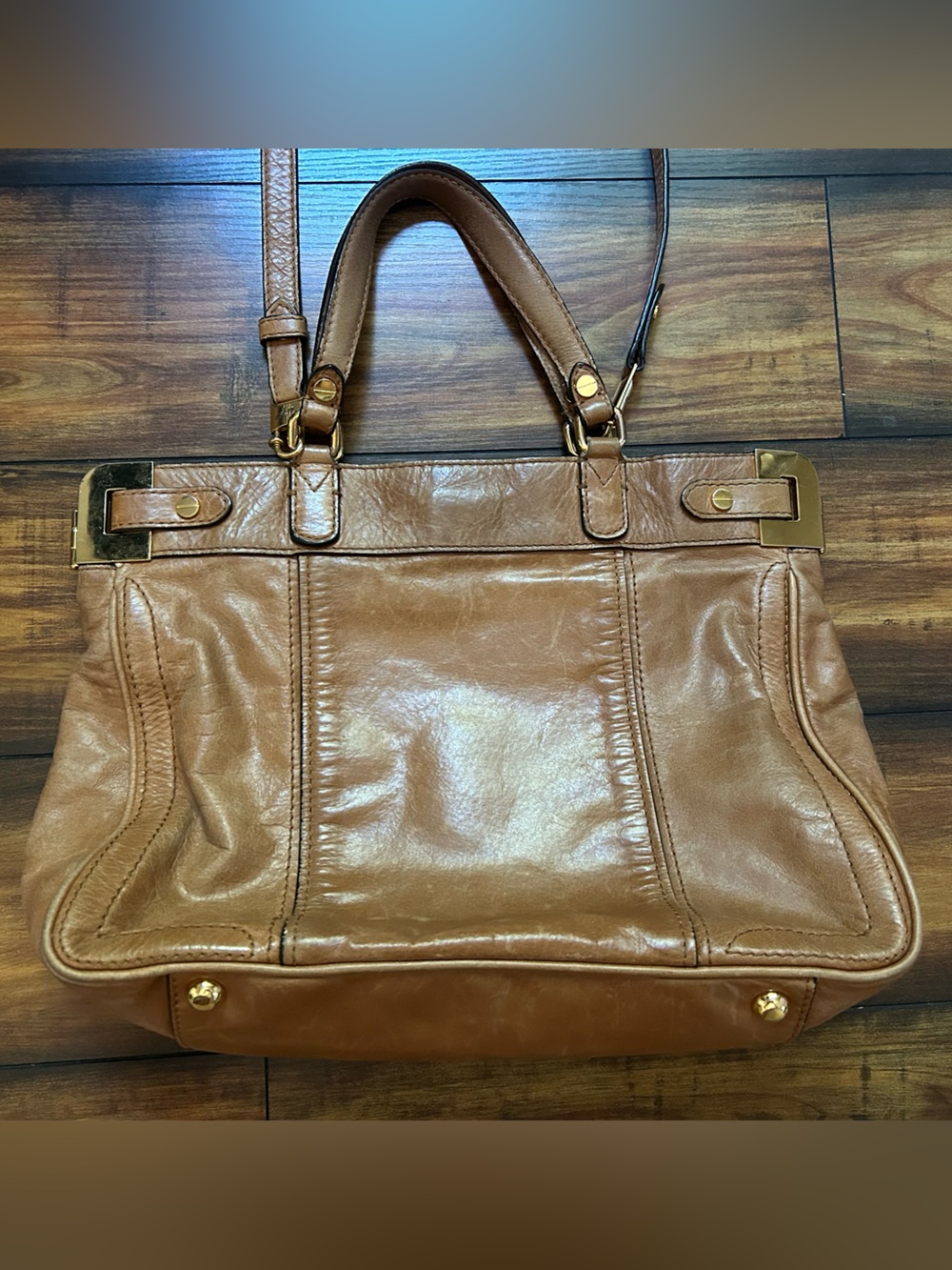 Milly | Brown Leather Shoulder Bag crossbody - Picture 3 of 8